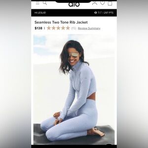 Alo Seamless Two Tone Rib Jacket